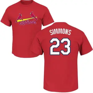 Men's Ted Simmons St. Louis Cardinals Roster Name & Number T-Shirt - Red